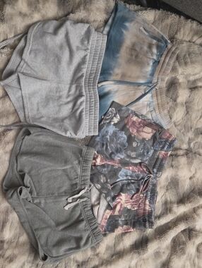 Rue21 Girls' Shorts Set - Gray, Blue Tie-Dye & Floral